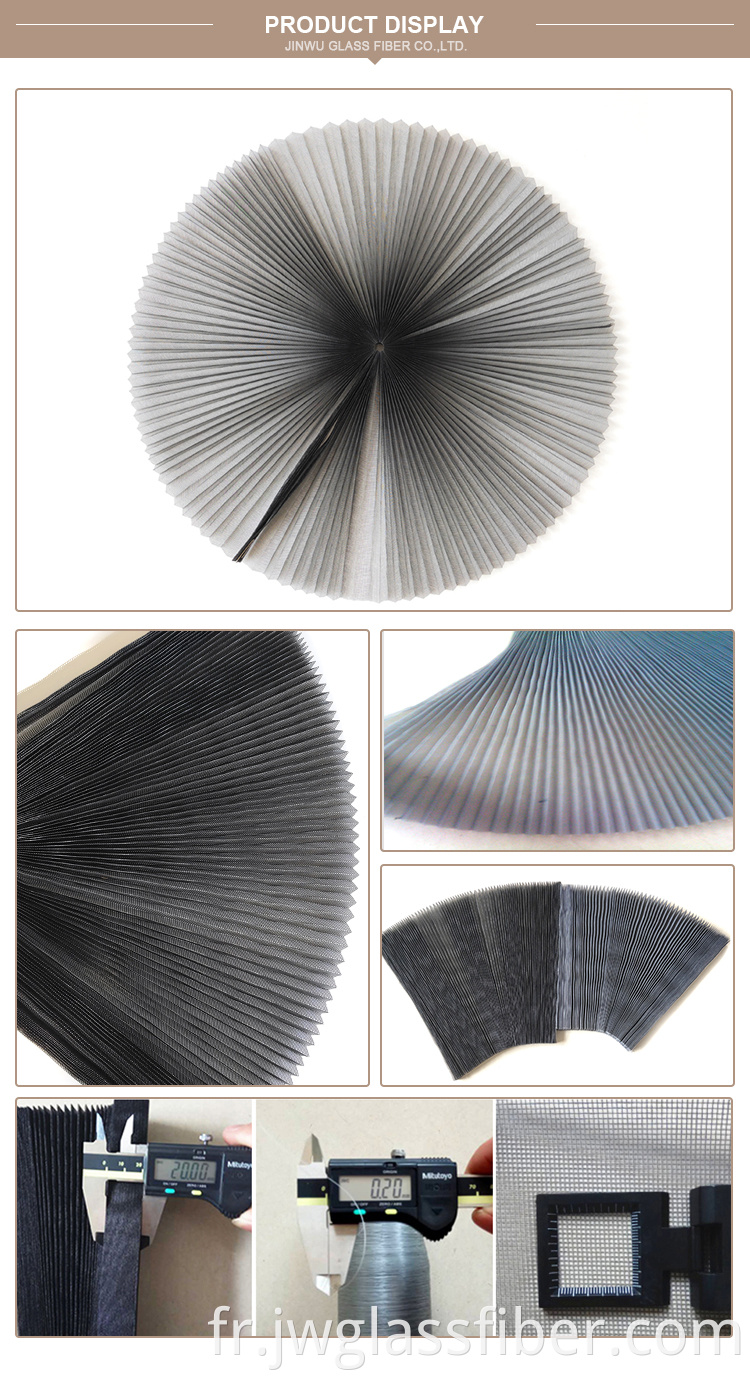 L'écran d'insectes de Plisse imperméable de prix d'usine en fibre de verre